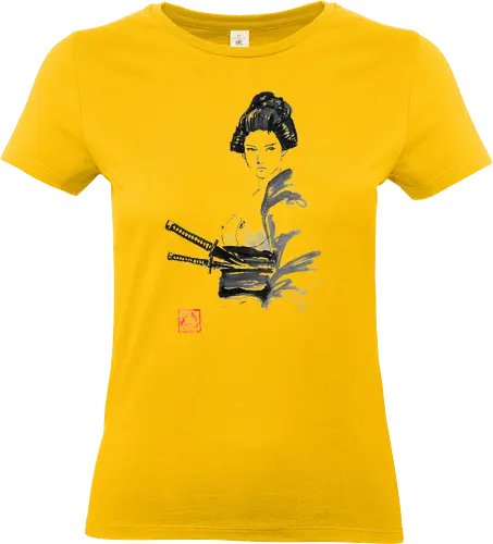geisha samurai - geisha, samurai, nude, sumie, japan - Standard T-Shirt (Frauen)