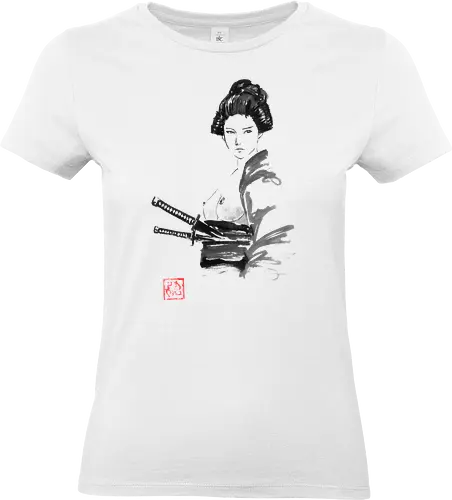 geisha samurai - geisha, samurai, nude, sumie, japan - Standard T-Shirt (Frauen)