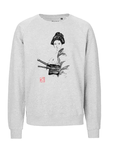 geisha samurai - geisha, samurai, nude, sumie, japan - Fairtrade Sweatshirt