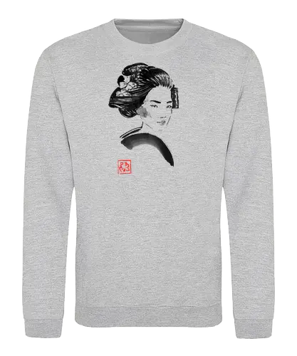 geisha hair - geisha, hair, sumie, japan - Sweatshirt