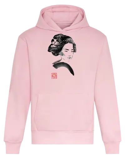 geisha hair - geisha, hair, sumie, japan - Heavyweight Hoodie