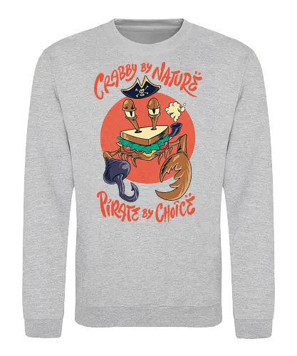 crimson crust  - animal, crab, pirates, cool, seafood, cool, sandwich, bread, zodiac - Sweatshirt