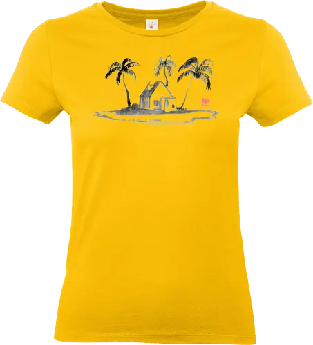 island - island, sumie, japan, palmtrees - Standard T-Shirt (Frauen)