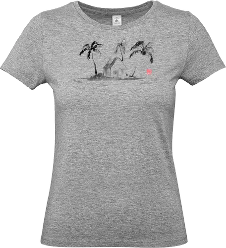 island - island, sumie, japan, palmtrees - Standard T-Shirt (Frauen)