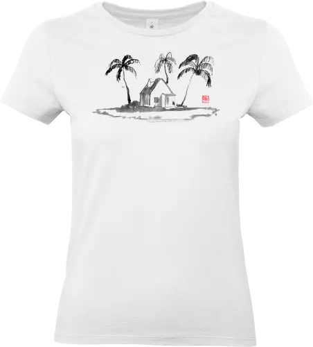 island - island, sumie, japan, palmtrees - Standard T-Shirt (Frauen)