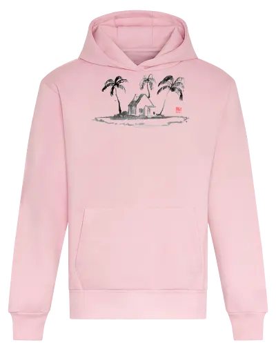 island - island, sumie, japan, palmtrees - Heavyweight Hoodie