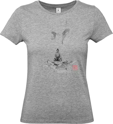 meditation - samurai, fall, sumie, japan - Standard T-Shirt (Frauen)
