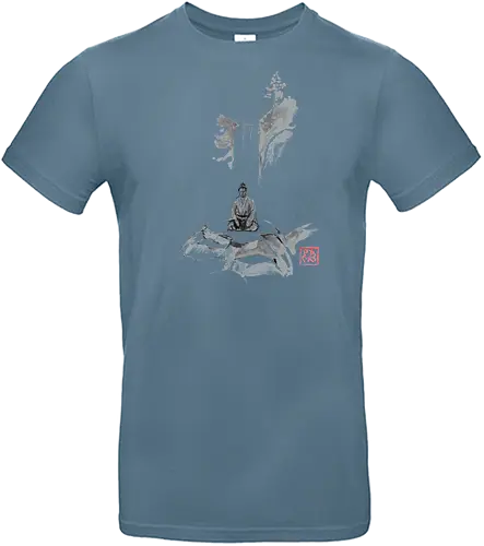 meditation - samurai, fall, sumie, japan - Standard T-Shirt