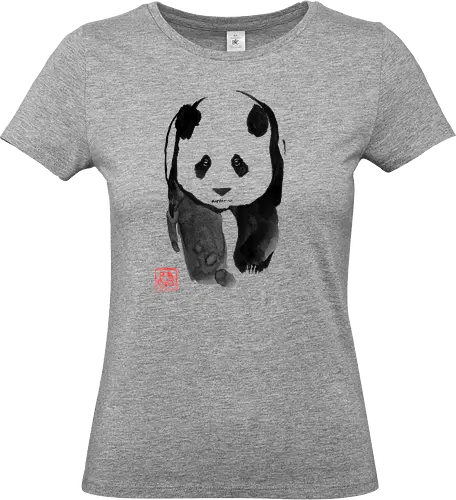 panda walking - panda, sumie, japan - Standard T-Shirt (Frauen)