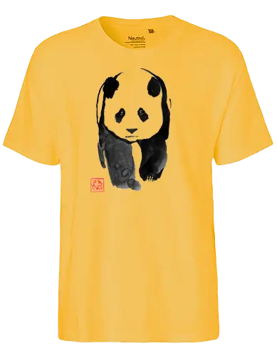 panda walking - panda, sumie, japan - Fairtrade T-Shirt