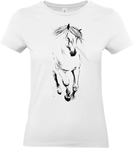 running horse - horse, sumie, japan - Standard T-Shirt (Frauen)