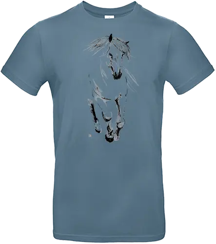 running horse - horse, sumie, japan - Standard T-Shirt
