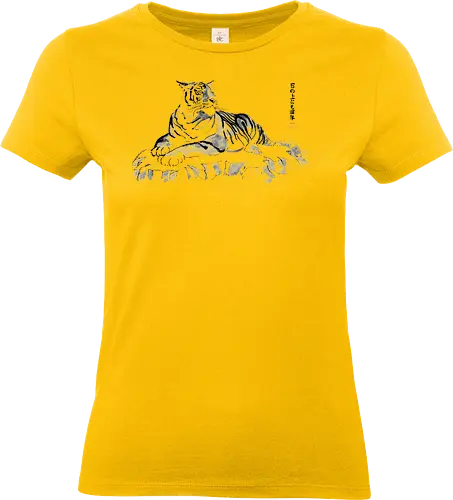 tiger ishii uenimo san nen - tiger, sumie, japan, kanji, proverb - Standard T-Shirt (Frauen)