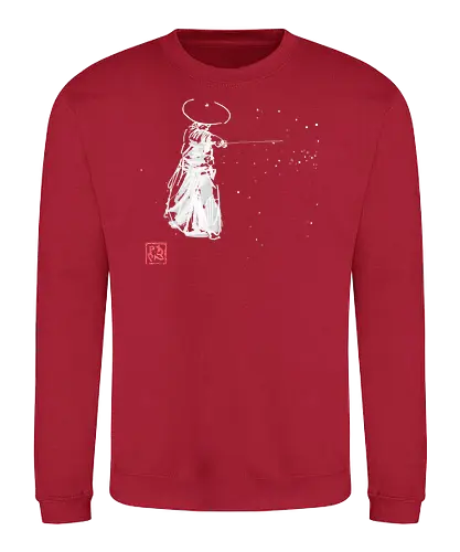 zan white - zan, sumie, japan, samurai - Sweatshirt
