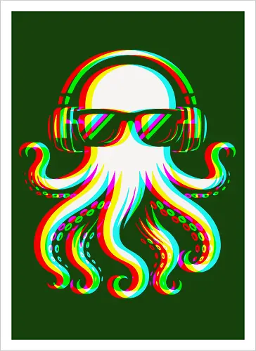 Disco Octopus Musik RGB