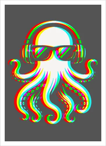 Disco Octopus Musik RGB