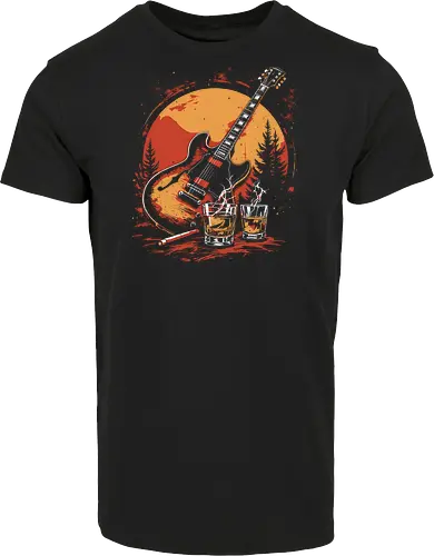 Guitar sunset