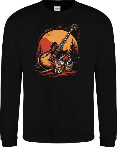 Guitar sunset