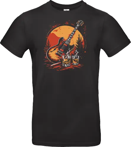 Guitar sunset