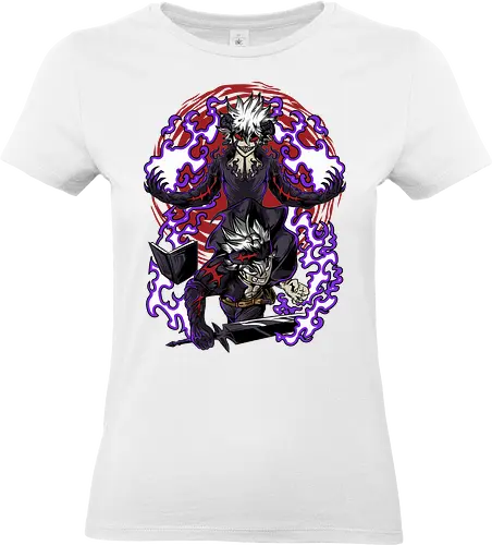 Demonborn Fury Colors - Wizard, Sorcery, Battle, Dragon, Swordfight, Knight, Magical World, Powers, Growth, Team Spirit, Ambition, Demonborn Fury Colors, Magie, Fantasy, Abenteuer, Zauberer, Magier, Kampf, Zauberei, Drachen, Mittelalter, Helden, Freundschaft, Mut, Spannung, Action, Shonen, Dunkelheit, Licht, Magischer Kampf, Zaubersprüche, Schwertkampf, Ritter, Magic, Fantasy, Adventure, Medieval, Hero, Friendship, Courage, Action, Shonen, Darkness, Light, Spellcasting, Hope, Destiny, Mystery, Magische Welt, Magische Kräfte, Wachstum, Teamgeist, Ehrgeiz, Hoffnung, Schicksal, Geheimnis - Standard T-Shirt (Frauen)