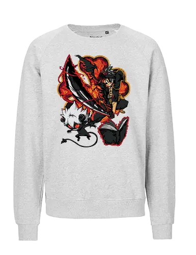 Hellfire Edge - Hellfire Edge, Magie, Fantasy, Abenteuer, Zauberer, Magier, Kampf, Zauberei, Drachen, Mittelalter, Helden, Freundschaft, Mut, Spannung, Action, Shonen, Dunkelheit, Licht, Magischer Kampf, Zaubersprüche, Schwertkampf, Ritter, Magische Welt, Magische Kräfte, Wachstum, Teamgeist, Ehrgeiz, Hoffnung, Schicksal, Geheimnis, Magic, Fantasy, Adventure, Wizard, Sorcery, Battle, Dragon, Medieval, Hero, Friendship, Courage, Action, Shonen, Darkness, Light, Spellcasting, Swordfight, Knight, Magical World, Powers, Growth, Team Spirit, Ambition, Hope, Destiny, Mystery - Fairtrade Sweatshirt