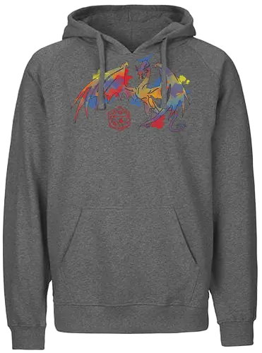 Dragon plays with D20 - Fairtrade Hoodie