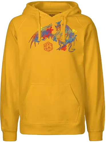 Dragon plays with D20 - Fairtrade Hoodie