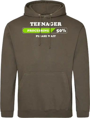 Teenager processing please wait