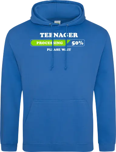 Teenager processing please wait