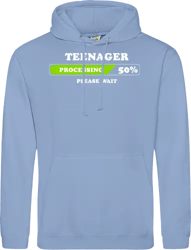 Teenager processing please wait