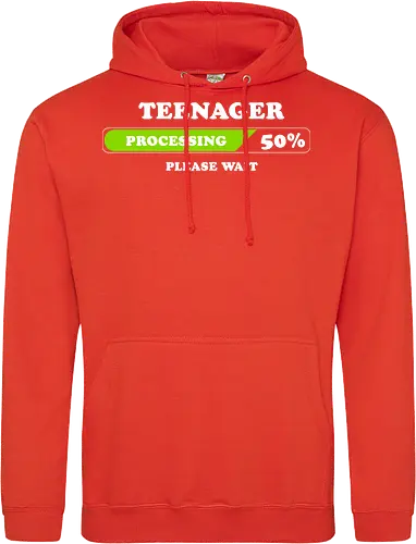 Teenager processing please wait