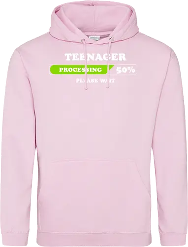Teenager processing please wait