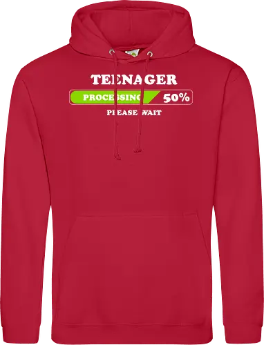 Teenager processing please wait