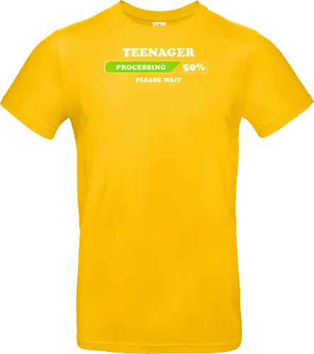 Teenager processing please wait