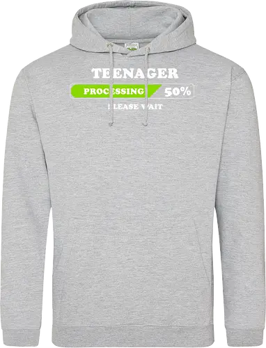 Teenager processing please wait