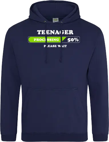 Teenager processing please wait