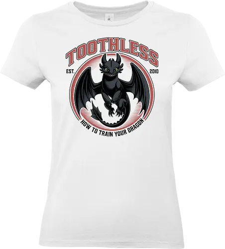 Dragon - Dragon, dragon, logo, cartoon, movie, fantasy, wings, minimalist, vintage, character - Standard T-Shirt (Frauen)