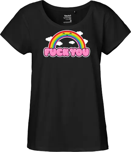 FCKU - rainbow, cute, funny, happy, existential, dread, crisis, gift - Fairtrade Girl Shirt
