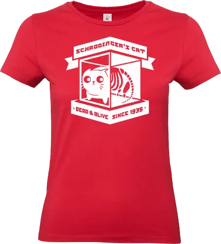 Since 1935 Dead and Alive  - cat, science, funny, cute, retro, box, gift - Standard T-Shirt (Frauen)