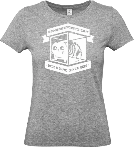 Since 1935 Dead and Alive  - cat, science, funny, cute, retro, box, gift - Standard T-Shirt (Frauen)