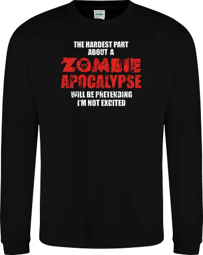 Zombie Apocalypse - zombie, fun, apocalypse, retro, hell, nuclear - Sweatshirt