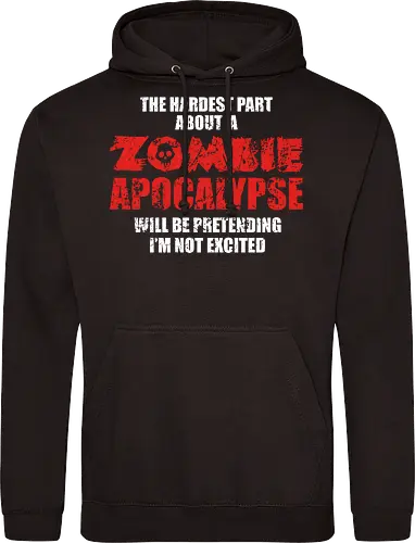 Zombie Apocalypse - zombie, fun, apocalypse, retro, hell, nuclear - Standard Hoodie