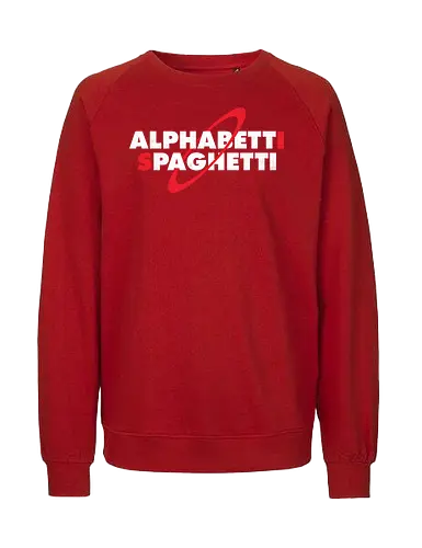 Red Dwarf - Alphabetti Spagetti - rimmer, lister, dave, duke, iron balls, kryten, cat, holly, space, sci fi, sci fi, science fiction, scifi, british tv, comedy series, red dwarf, alphabetti spagetti, funny, jupiter mining corporation - Fairtrade Sweatshirt