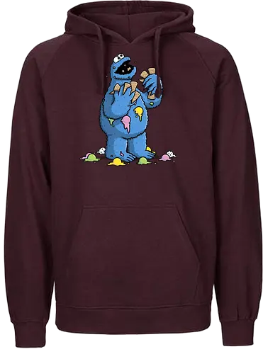 Cone Monster! - cookie, monster, sesame, street, ice-cream, summer, holidays, vacation, funny - Fairtrade Hoodie