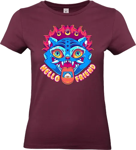 HELLO FRIEND - kpop demon hunters, k pop, demon hunters, cute, kawaii, demon, demon tiger - Standard T-Shirt (Frauen)