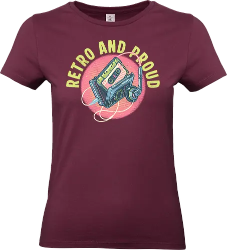 Retro and Proud - Retro, classic, vintage, nostalgic, cassette tape, cassette, proud - Standard T-Shirt (Frauen)