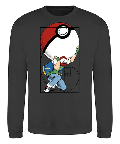 atlas ketchum  - anime, Pocket, monster, atlas, strong, tamer, trainer, ball, golden ratio - Sweatshirt