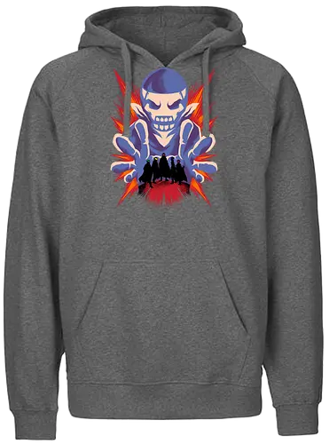 dare fighter  - anime, manga, powerrangers, supersentai, skull, skeleton, fighter, dragon, cool - Fairtrade Hoodie