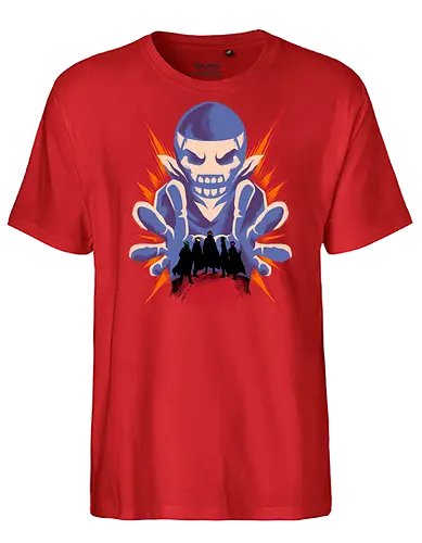 dare fighter  - anime, manga, powerrangers, supersentai, skull, skeleton, fighter, dragon, cool - Fairtrade T-Shirt