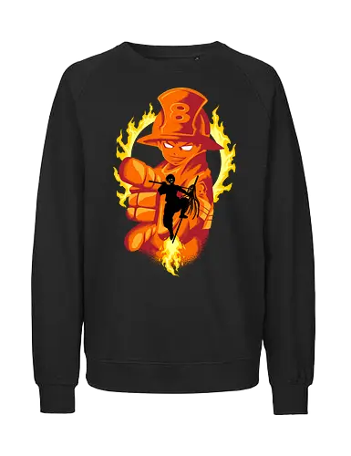 fire burst captain  - anime, manga, fireforce, captain, brigade8, shinrakusakabe, flame, fire, attack, witch - Fairtrade Sweatshirt